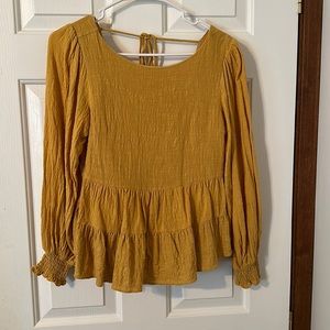 Mustard yellow blouse